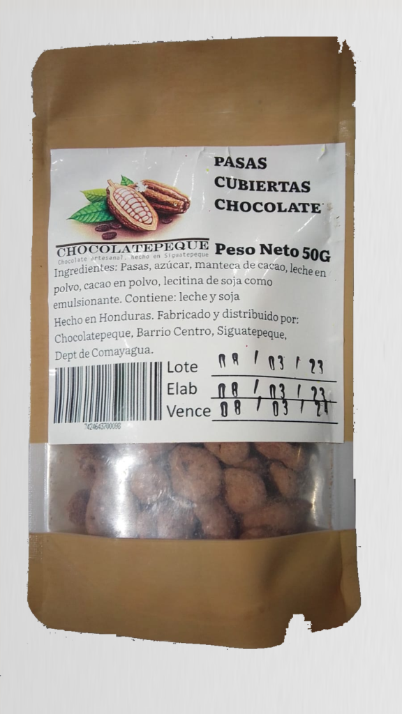 Pasas Cubiertos en Chocolate